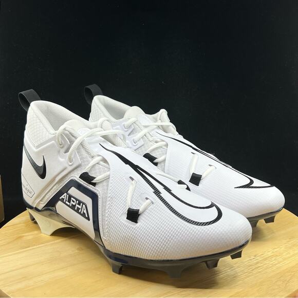 New Men\'s Nike Alpha Menace Pro 3 Football Cleats White Blue CT6649-108 Size 10 main image 8